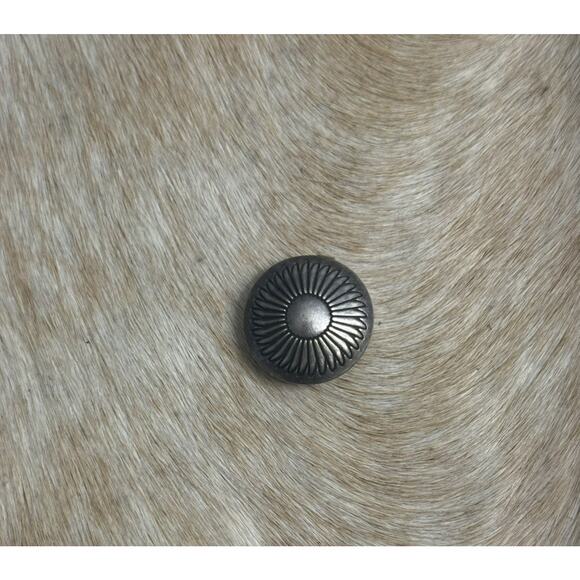 Native American Sterling Silver Concho Flower Cluster Button Cover Denim~ONE - Picture 8 of 8